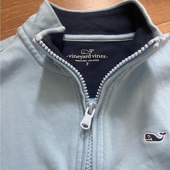 Vineyard Vines Quarter Zip Light Blue Size 7 - Picture 2 of 3